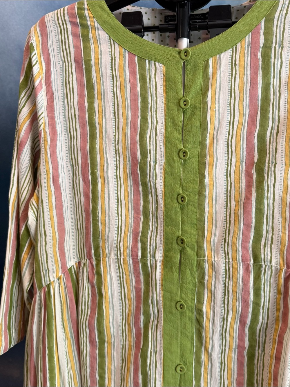 Lightweight organic cotton button down XL Gudrun Sjoden dress - Picture 2 of 6